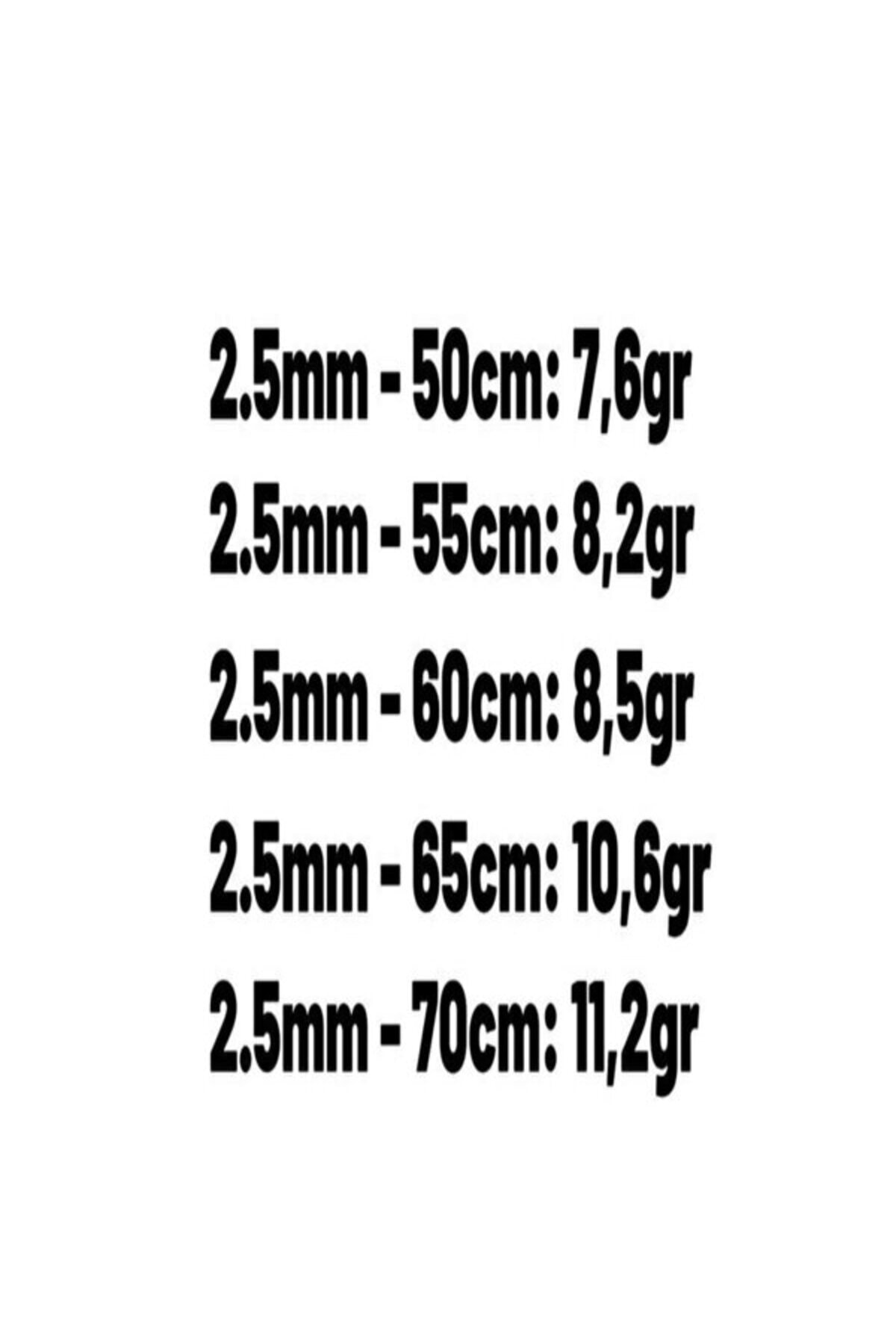 Vog 2.5mm Force Zincir 925 Ayar Unisex Gümüş Kolye