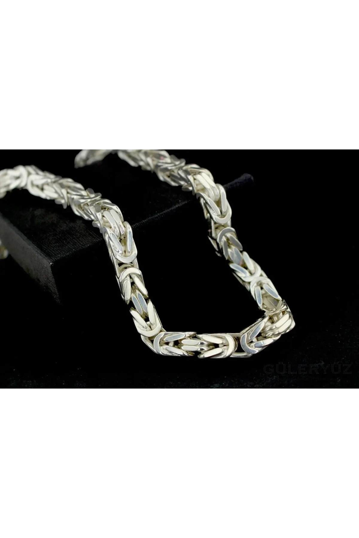 VOG 10mm Kare Model Erkek 925 Ayar Gümüş Kral Bileklik Künye  SARI,ROZE SEÇENEĞİ