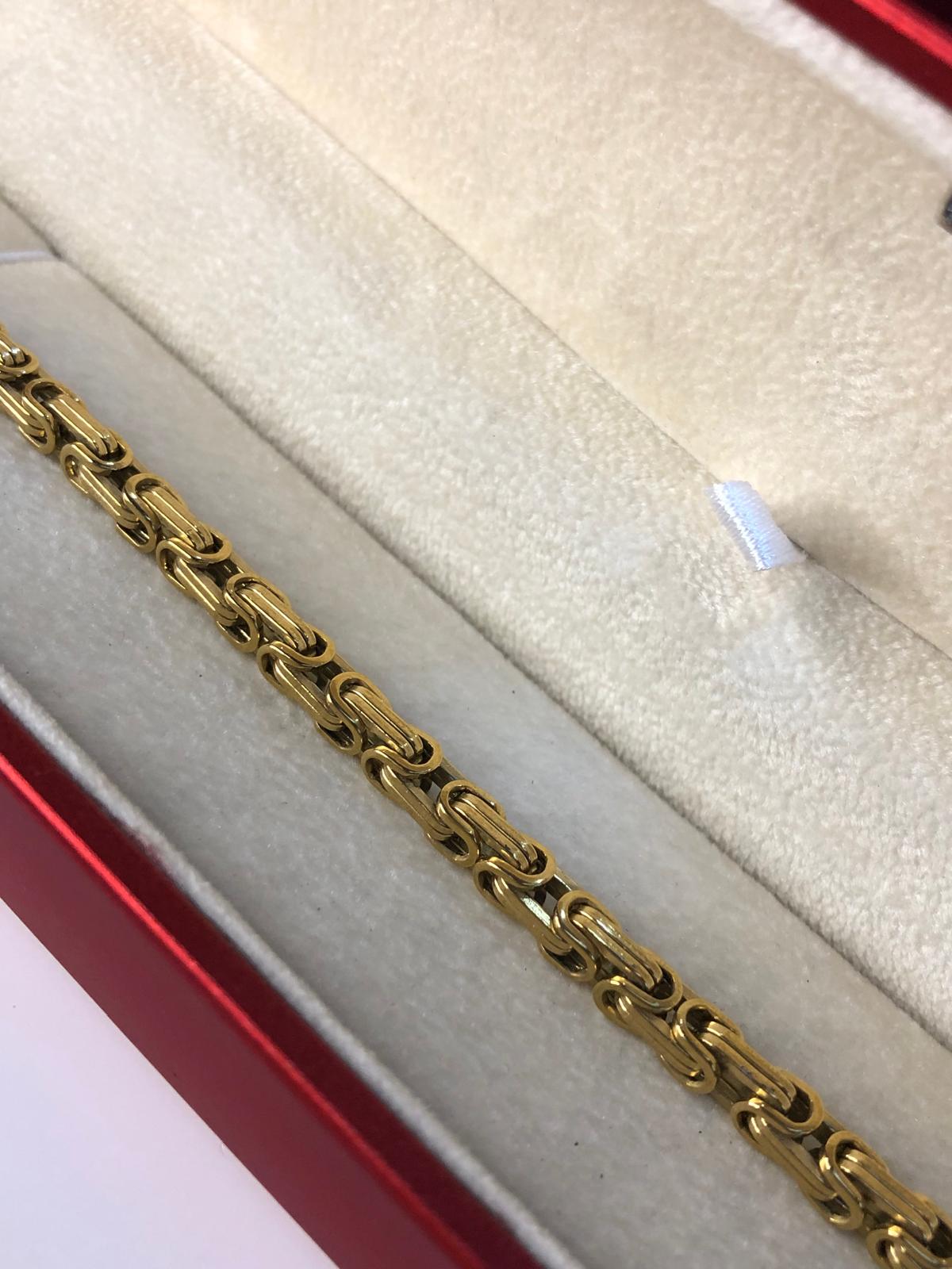 4.5mm Sarı Altın Kral Erkek Çelik Bileklik • Işıklı Kutuda • Sevgiliye • Eşe • Babaya Bileklik