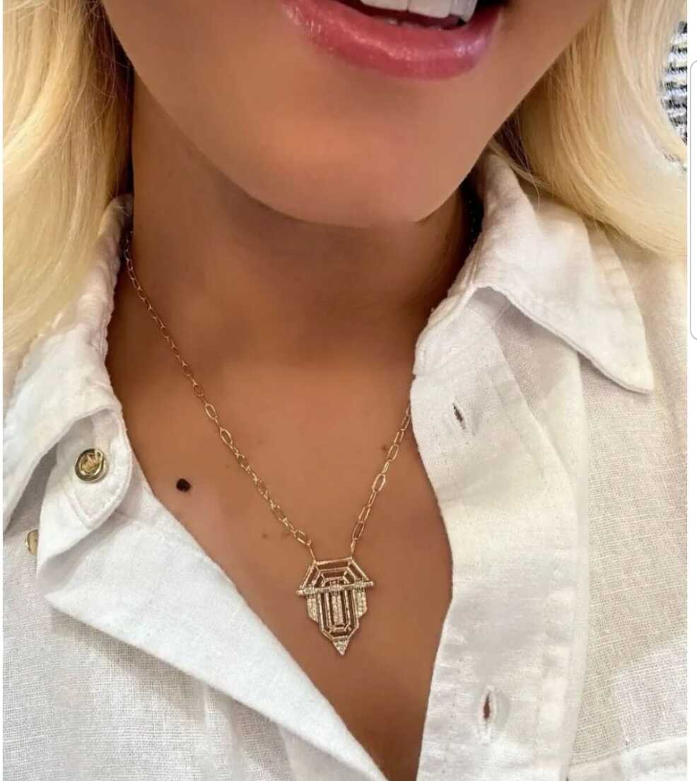 Serenay • Leyla • Altın Tasarım 18 K Altın Kaplama 925 Ayar Gümüş Sevgiliye • Eşe Hediye Kolye 