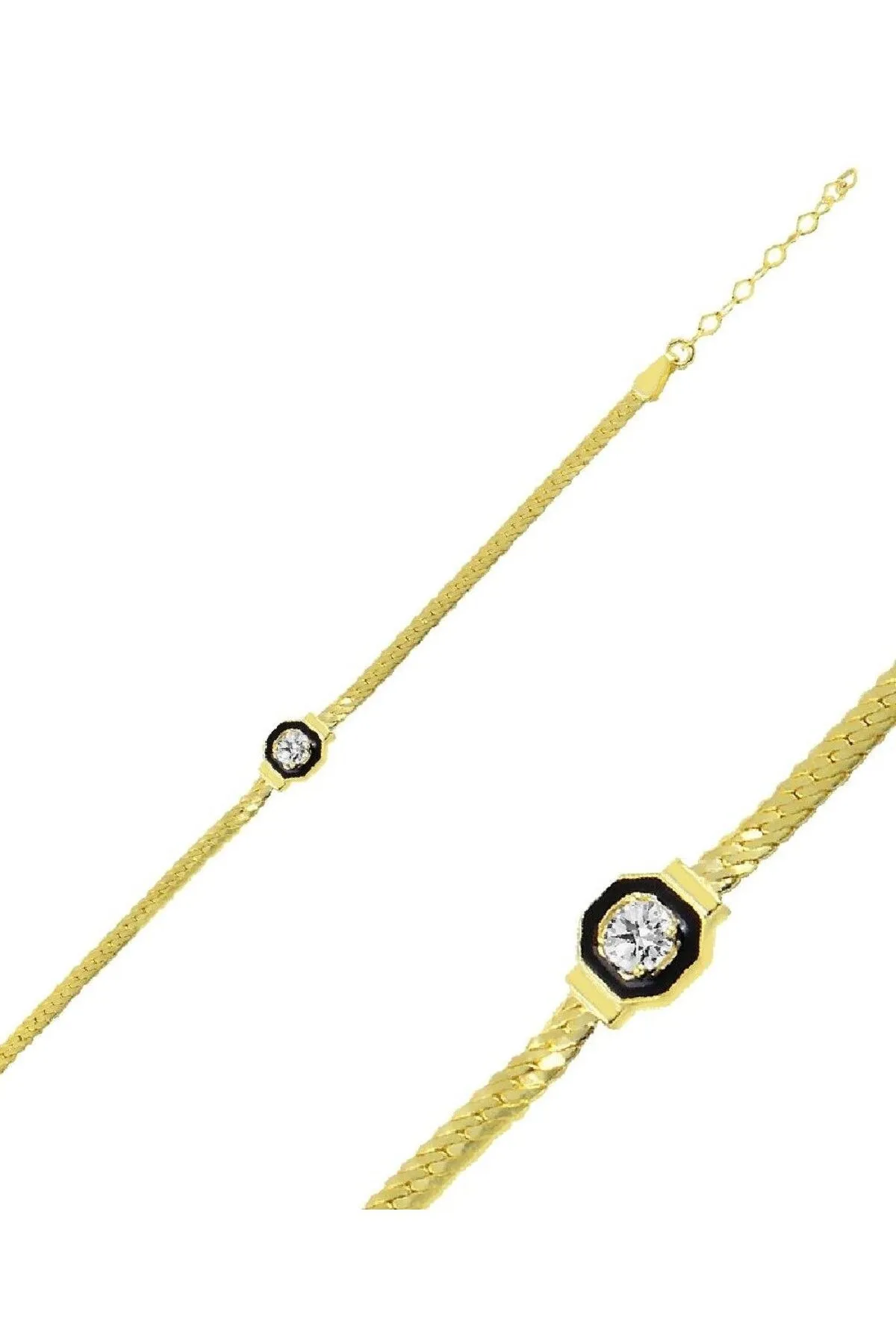 Vog 18 K Gold Kaplama 925 Ayar Gümüş Bileklik • Serenay Sarıkaya Bileklik • Çağla Bileklik