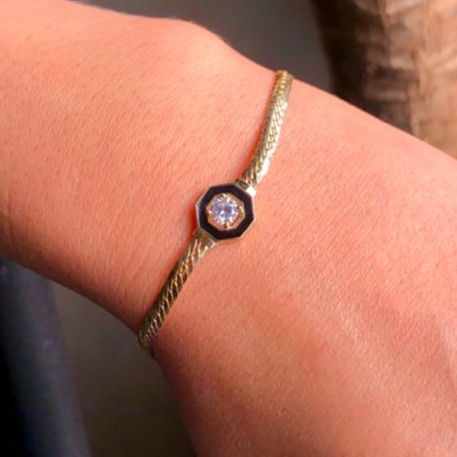 Vog 18 K Gold Kaplama 925 Ayar Gümüş Bileklik • Serenay Sarıkaya Bileklik • Çağla Bileklik