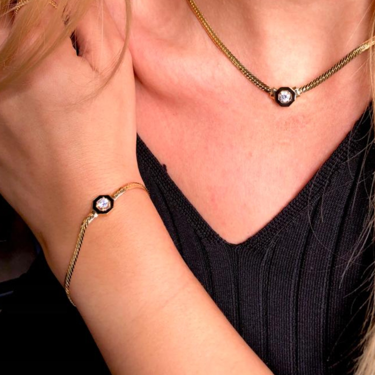 Vog 18 K Gold Kaplama 925 Ayar Gümüş Bileklik • Serenay Sarıkaya Bileklik • Çağla Bileklik