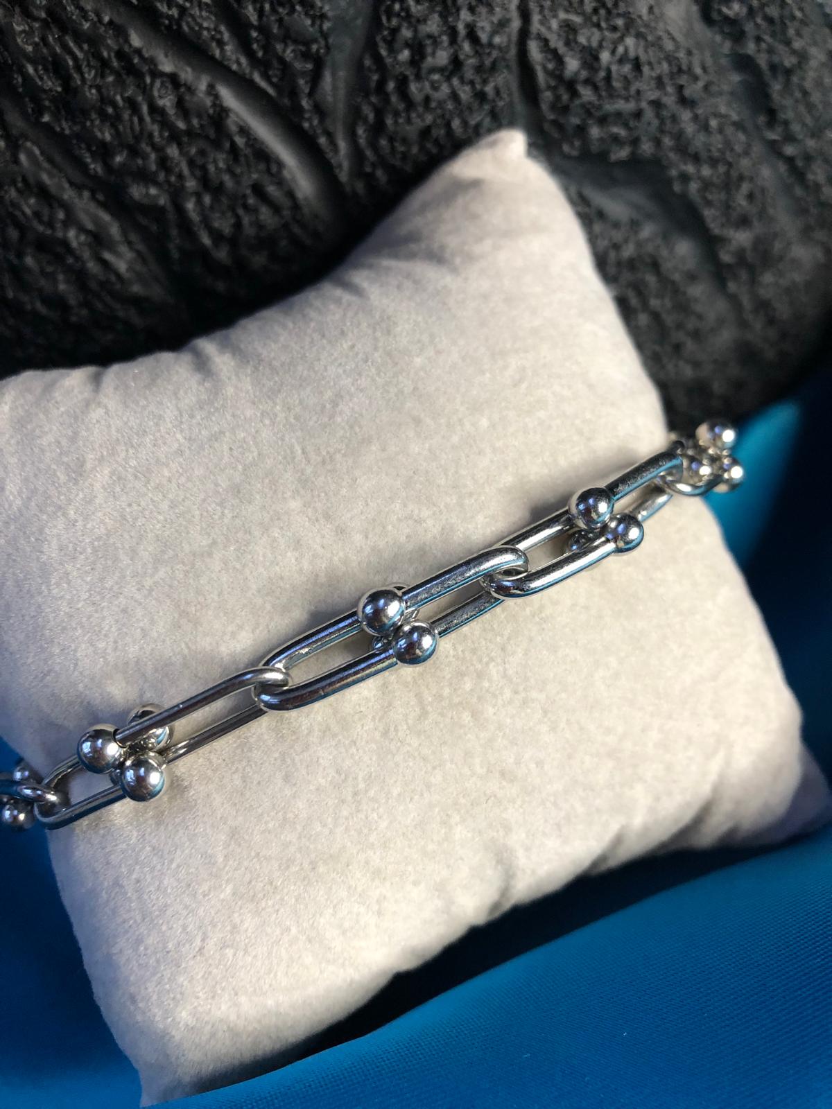 Vog 316 L Paslanmaz Çelik Unisex Tiffany’s Geçmeli Sevgiliye Eşe Anneye Arkadaşa Hediye Bileklik