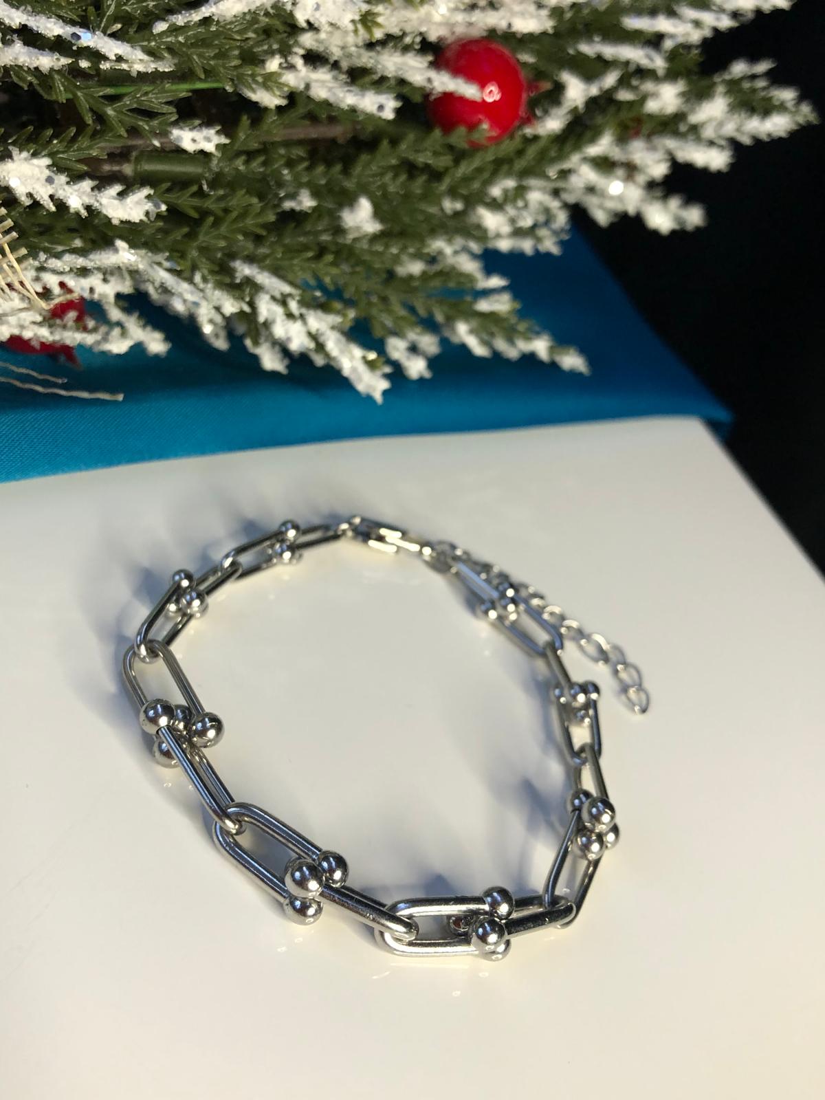 Vog 316 L Paslanmaz Çelik Unisex Tiffany’s Geçmeli Sevgiliye Eşe Anneye Arkadaşa Hediye Bileklik