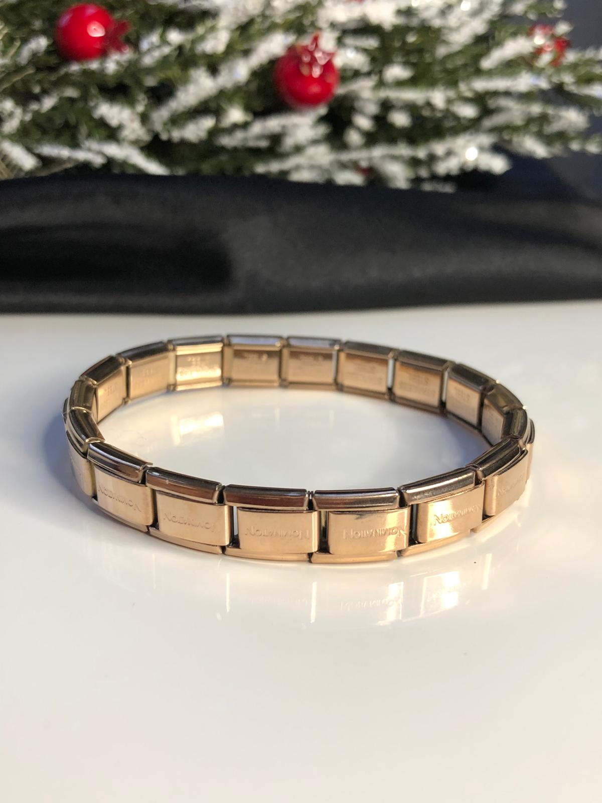 Vog Italy Composable Klasik Paslanmaz Çelik Nomination’s Bileklik Rose Gold Rengi Sade