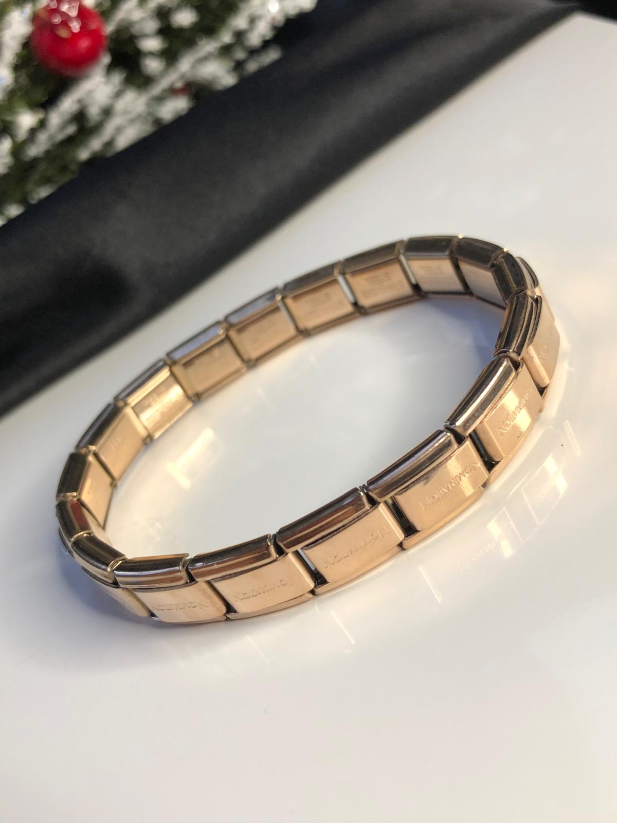 Vog Italy Composable Klasik Paslanmaz Çelik Nomination’s Bileklik Rose Gold Rengi Sade