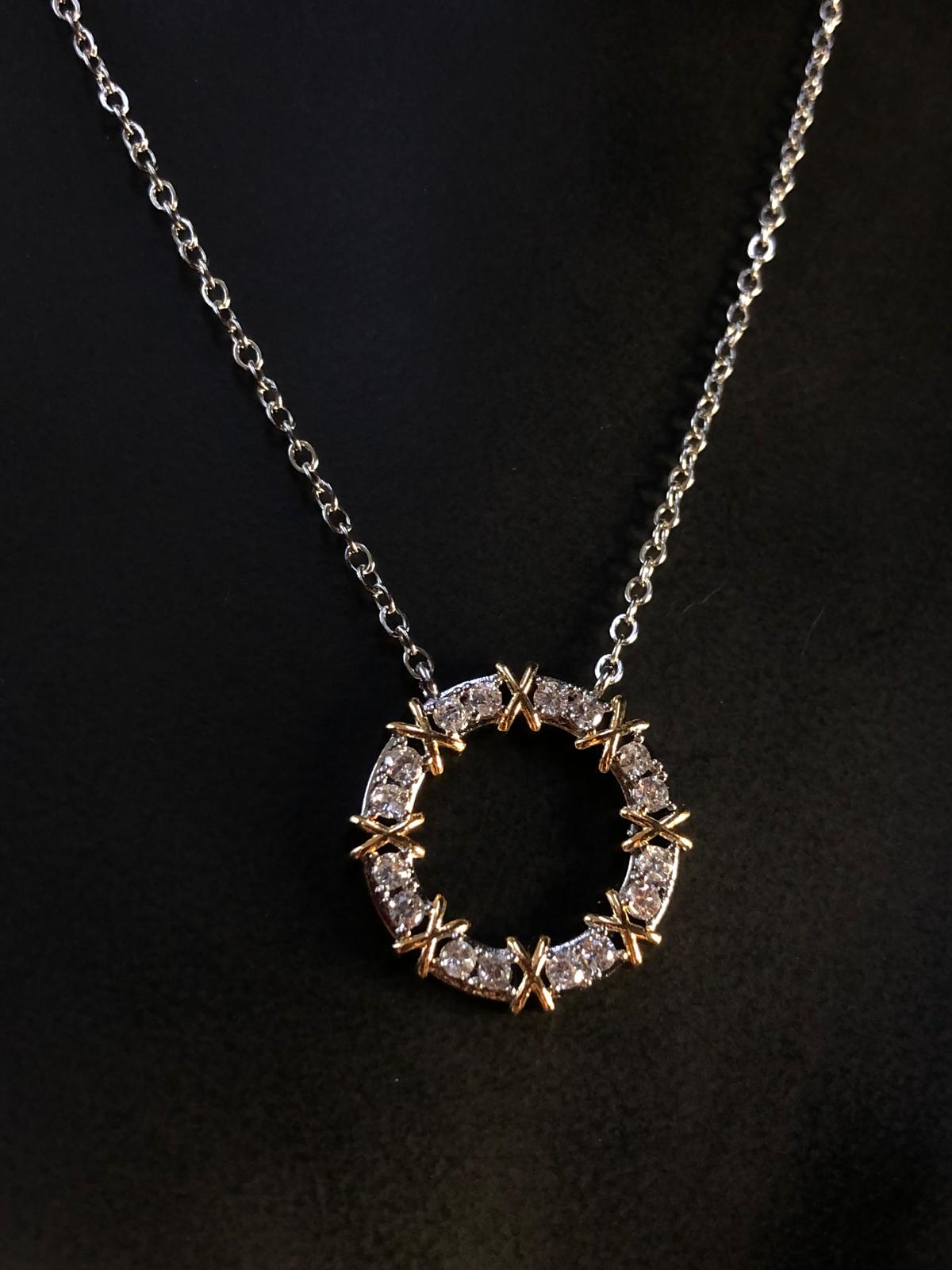Vog Xuping Tiffany&Co Vip Kadın Micro Kaplama Swarovski Taşlı Sevgiliye Eşe Çelik Kolye