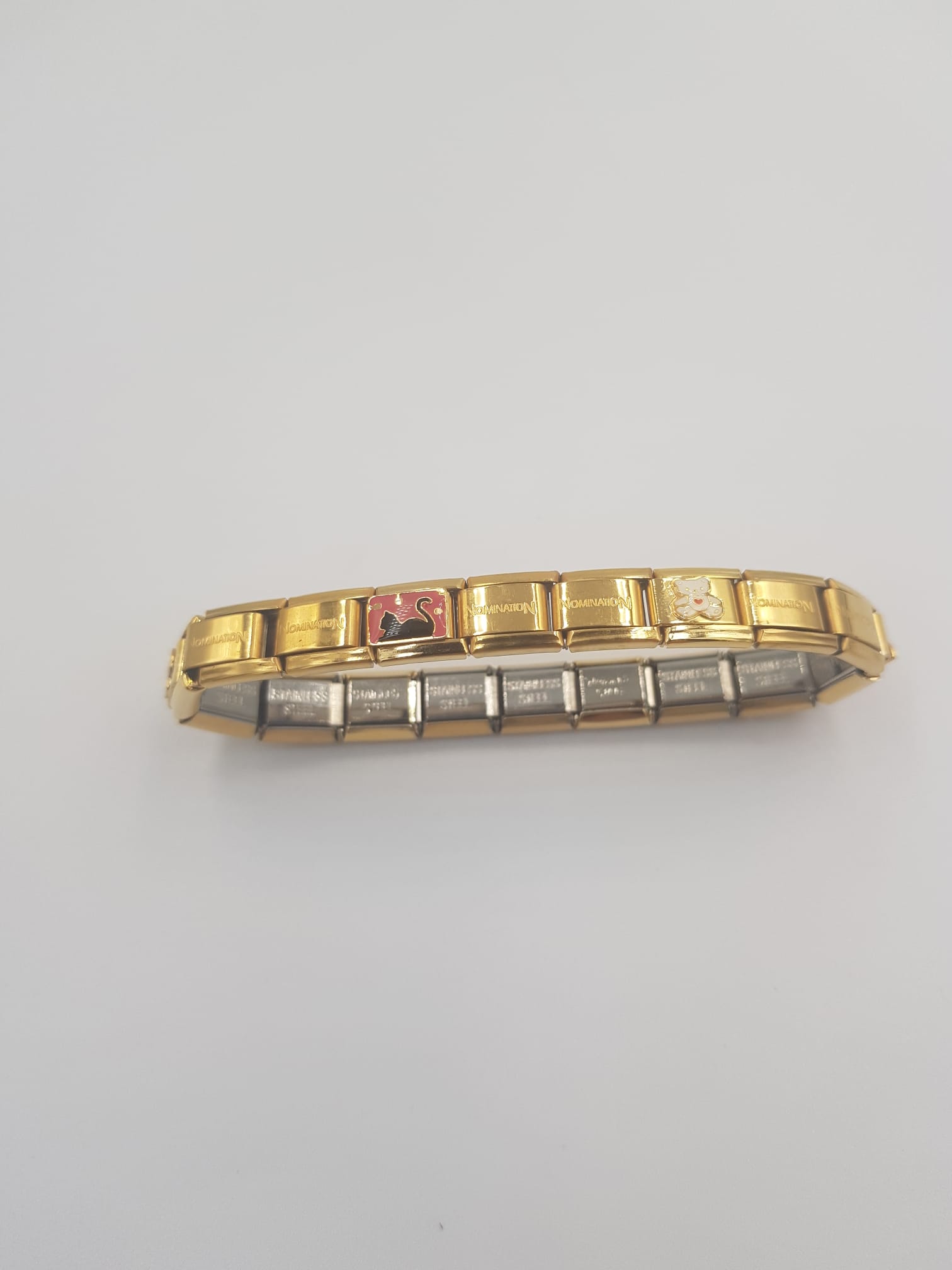  Vog Charm Sembol Detaylı Italy Composable Gold Renk Paslanmaz Çelik Bileklik