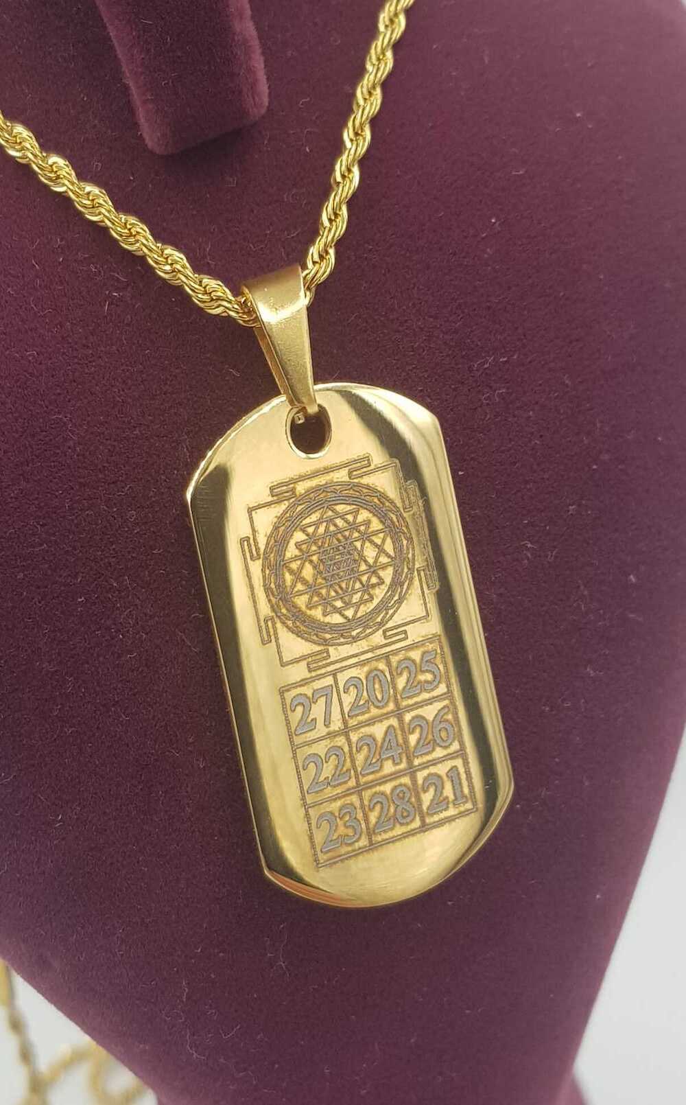 Vog Kuber Yantra Sağlık,Para,Şasn v Korunma Çelik Kolye