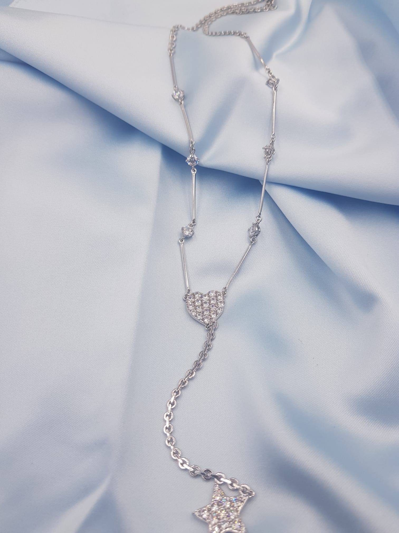 Vog Kalp V Yıldız Temalı Swarovski Taşlı Vip Kaplama Sevgiliye,Anneye,Arkadaşa  Hediye Kolye