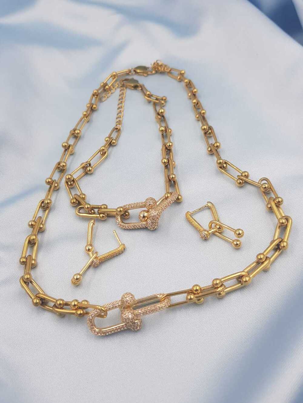 Vog Vip Çelik Xuping Model Tiffany&Co 3’Lü Set Sevgiliye,Anneye,Arkadaşa Kolye,Bileklik,Küpe
