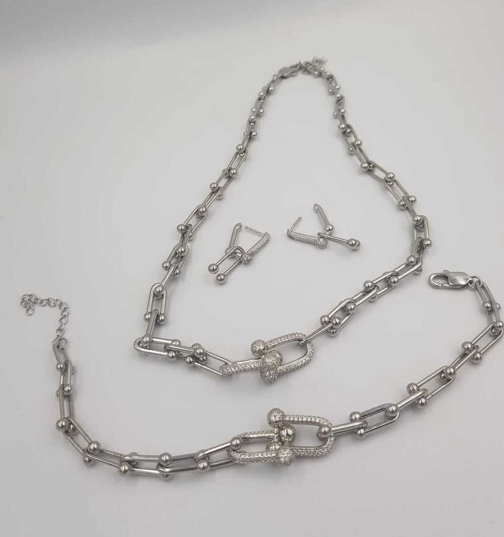 Vog Vip Çelik Xuping Model Tiffany&Co 3’Lü Set Sevgiliye,Anneye,Arkadaşa Kolye,Bileklik,Küpe