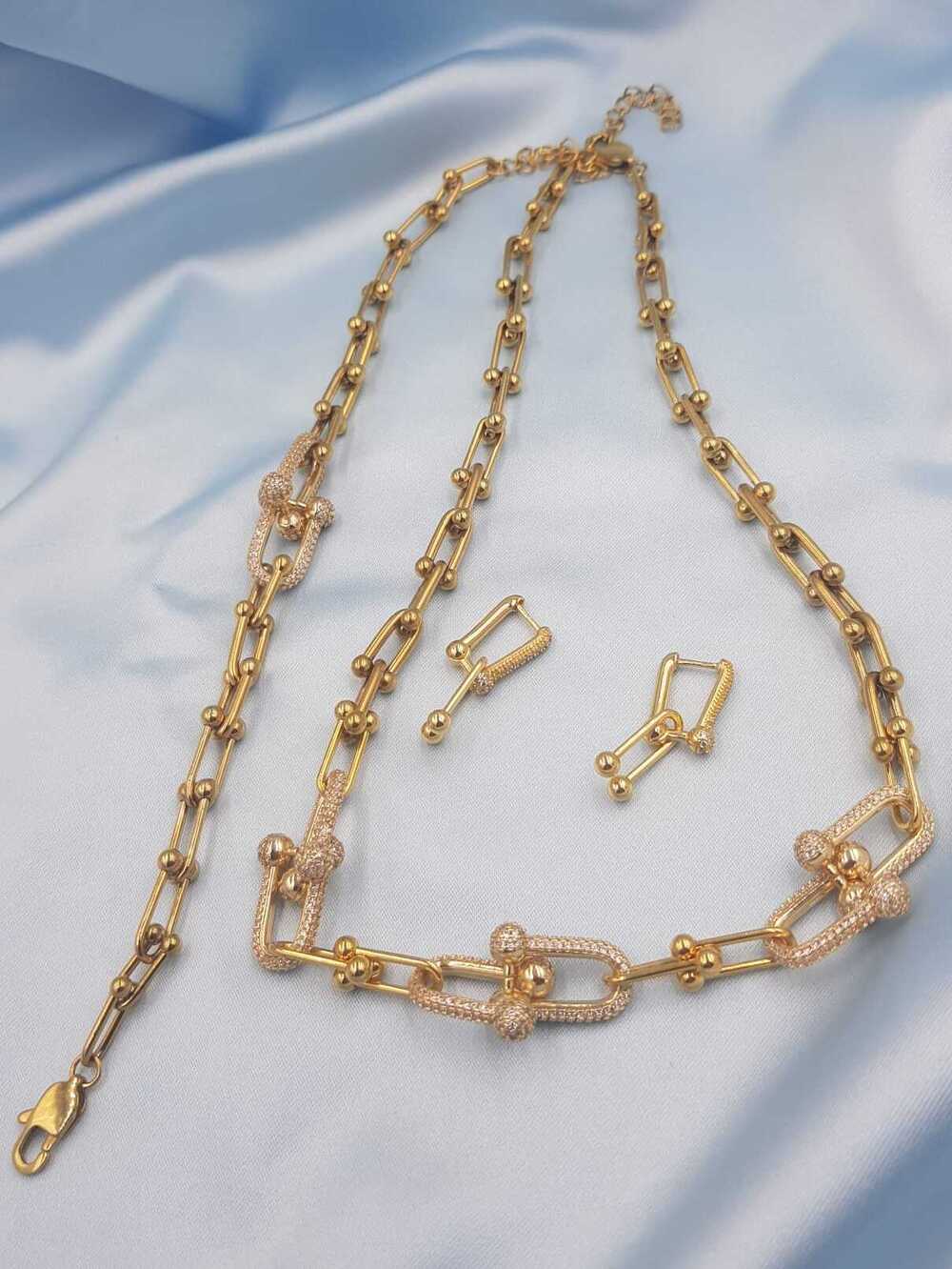 Vog Vip Çelik Xuping Model Tiffany&Co 3’Lü Set Sevgiliye,Anneye,Arkadaşa Kolye,Bileklik,Küpe