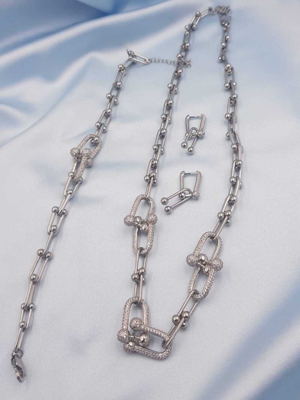Vog Vip Çelik Xuping Model Tiffany&Co 3’Lü Set Sevgiliye,Anneye,Arkadaşa Kolye,Bileklik,Küpe