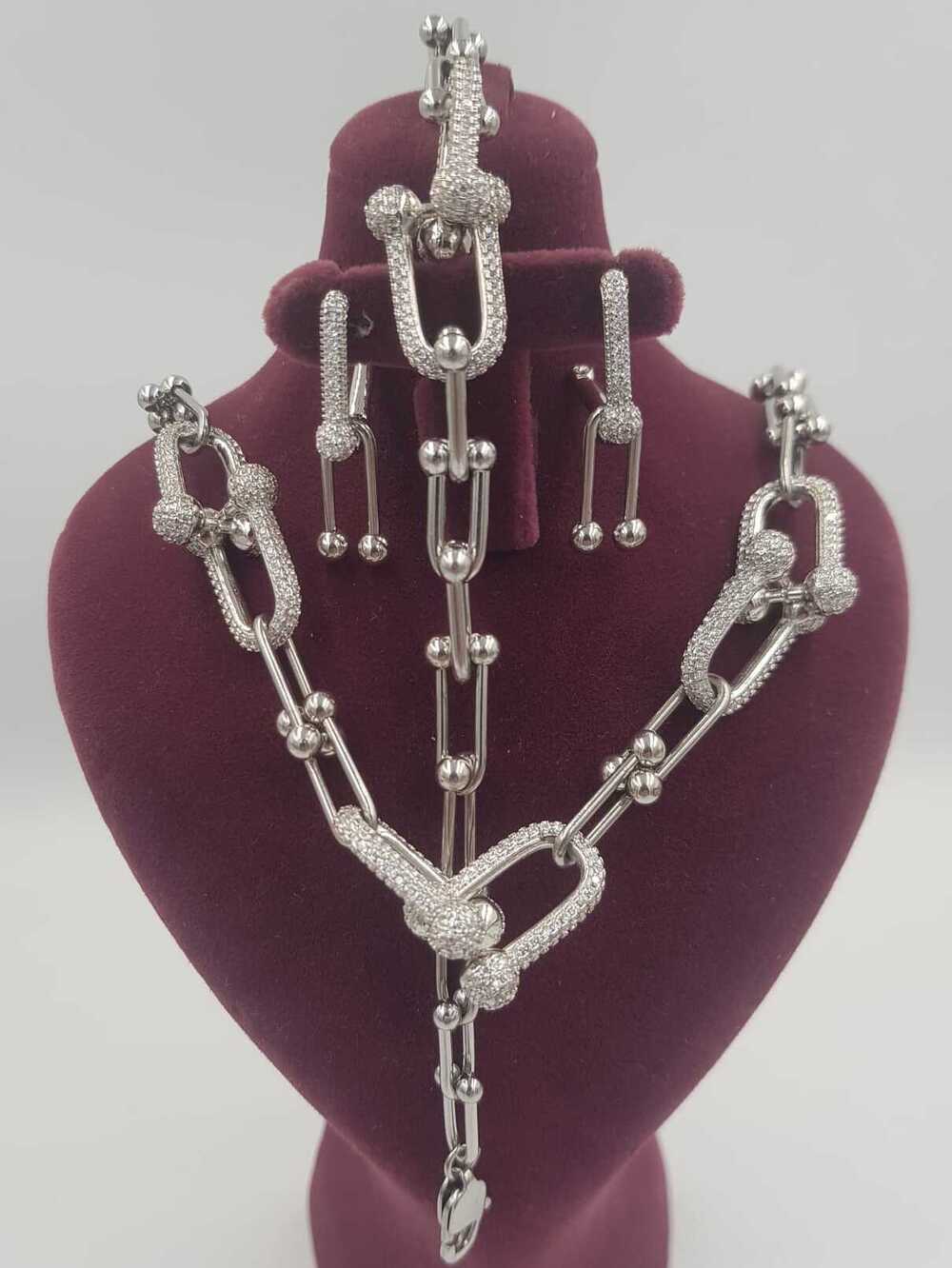 Vog Vip Çelik Xuping Model Tiffany&Co 3’Lü Set Sevgiliye,Anneye,Arkadaşa Kolye,Bileklik,Küpe