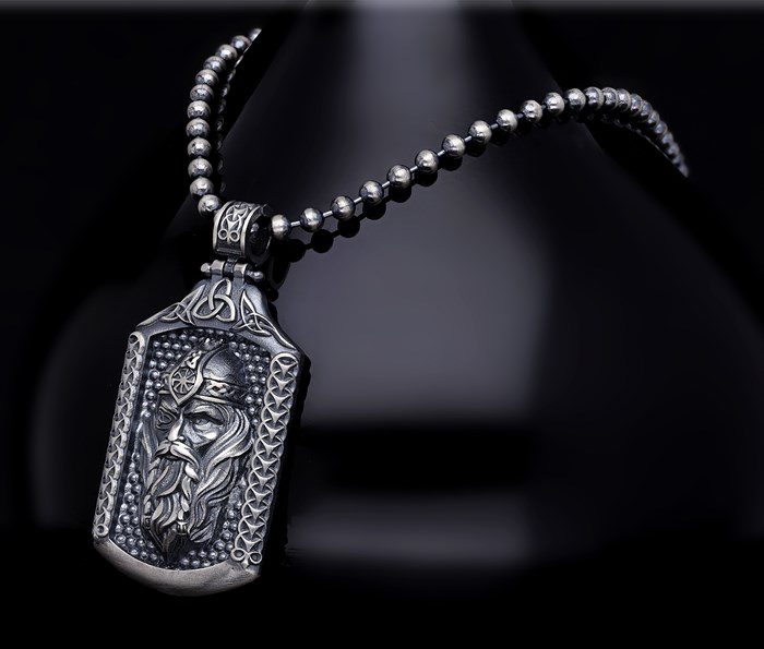 Vog Okside Viking Odin 925 Ayar Gümüş Sevgiliye Eşe Babaya Arkadaşa Hediye Kolye