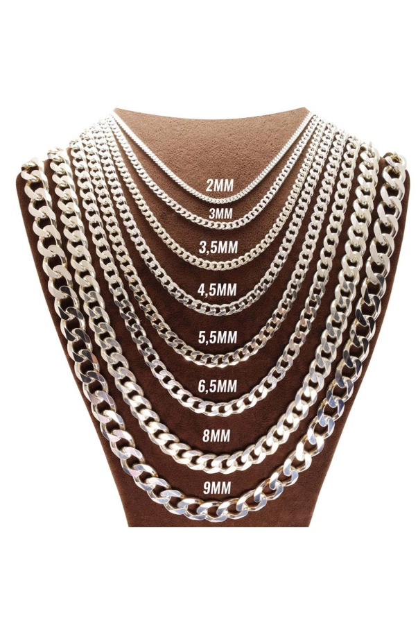 11mm Gurmet Zincir 925 Ayar Gümüş Kolye • Sevgiliye • Eşe • Babaya Hediye Kolye