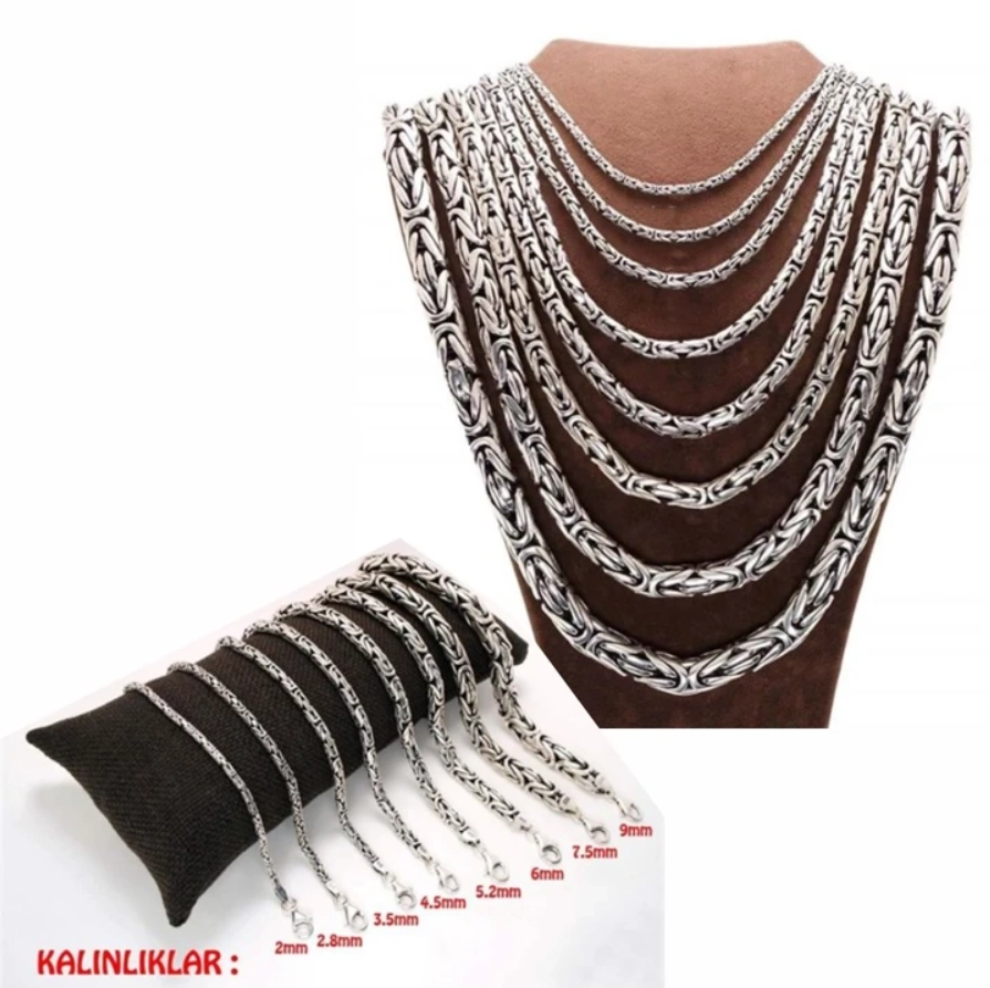 2.8Mm Yuvarlak Kral Model İkili Set • 925 Gümüş Işıklı Kutuda Sevgiliye • Eşe • Hediye Bileklik Kolye