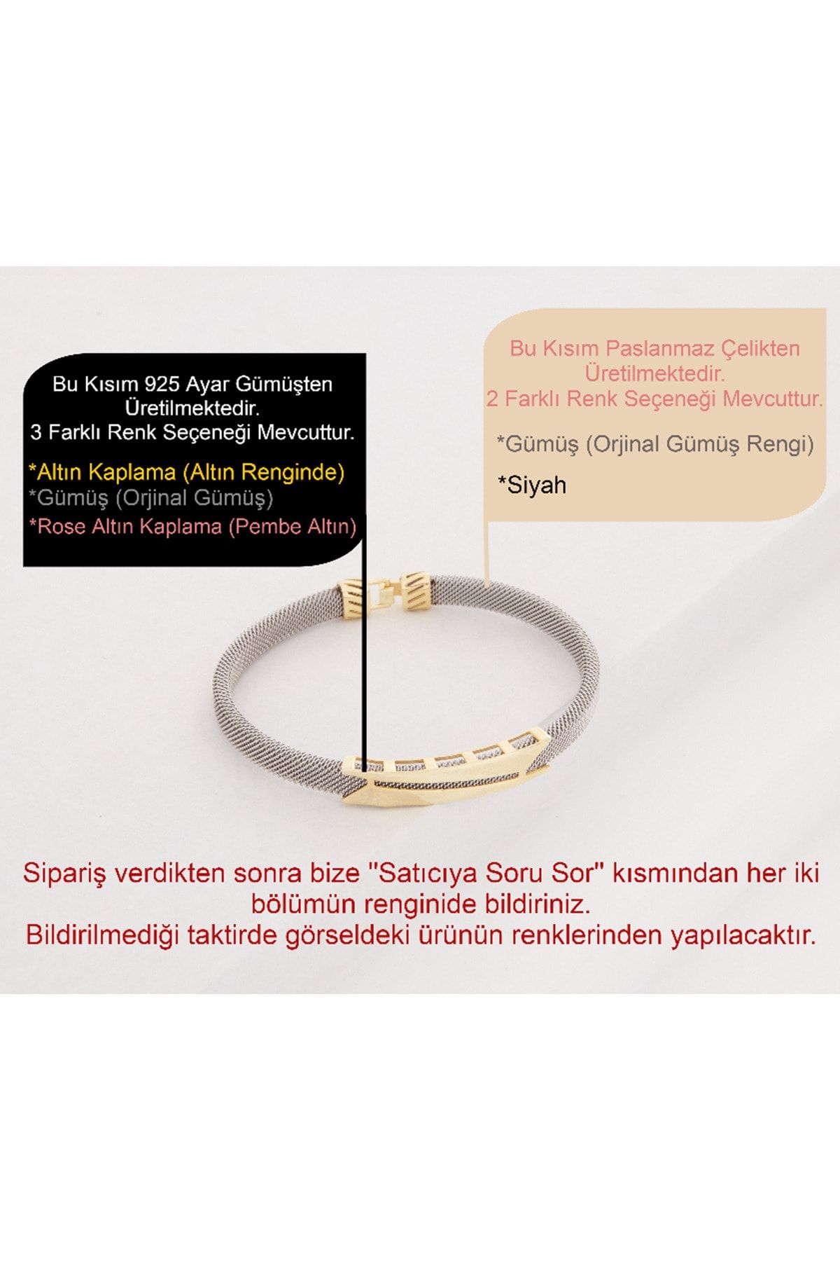 Vog Beyaz Çelik Erkek Bileklik - Sevigilye,Babaya,Arkadaşa Tasarım Gümüş ve Çelik Erkek Bileklik 
