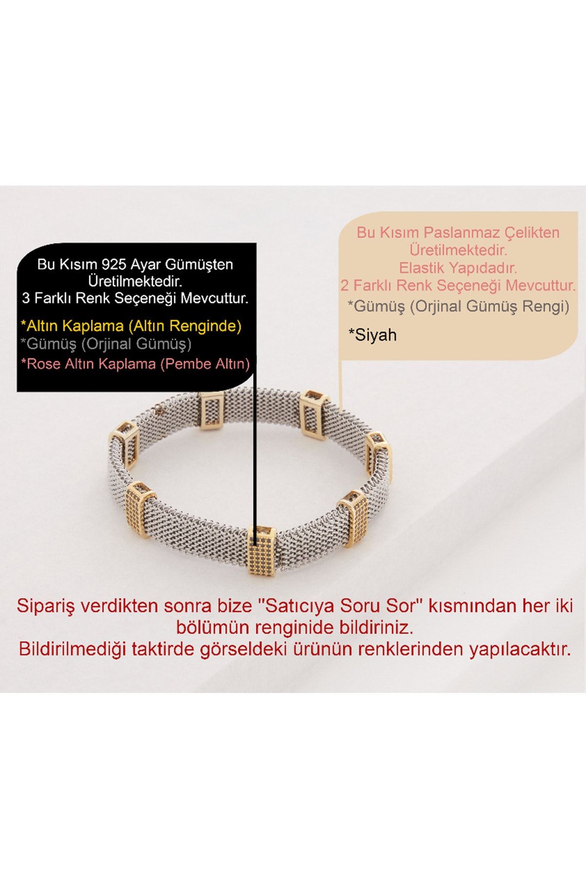 Vog Esnek Çelik ve Gümüş Erkek Bileklik - Sevgiliye,Babaya,Arkadaşa Elastik Paslanmaz Çelik Bileklik