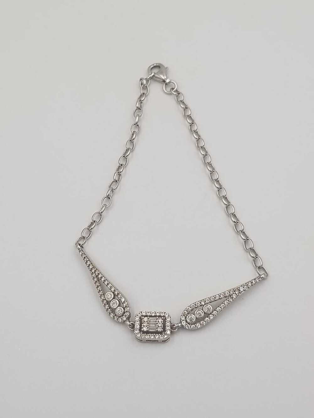 Vog Pırlanta Montür Effective Diamond Baget Model Gümüş Sevgiliye,Anneye,Arkadaşa Bileklik