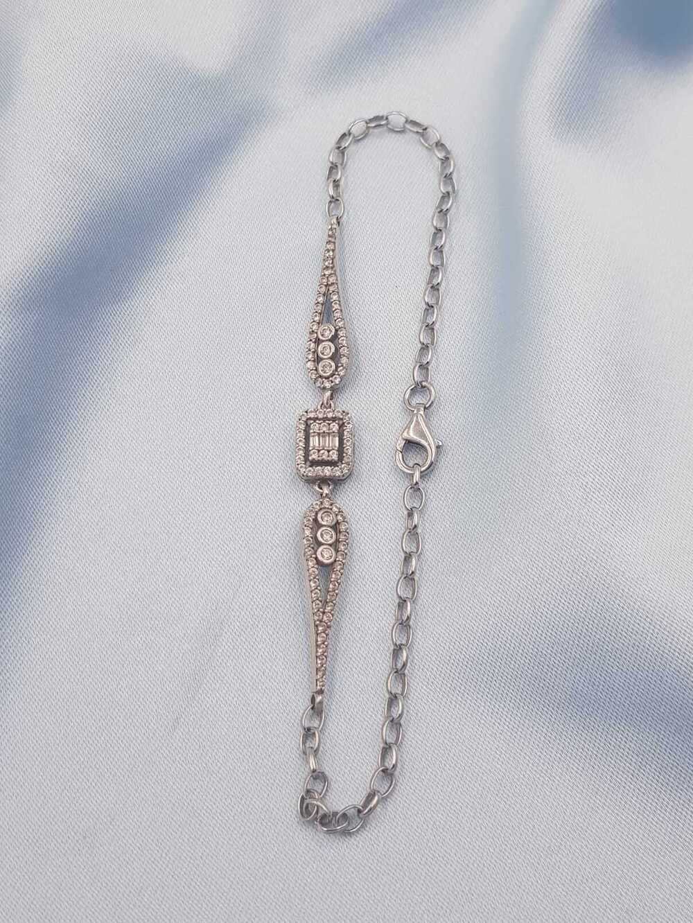 Vog Pırlanta Montür Effective Diamond Baget Model Gümüş Sevgiliye,Anneye,Arkadaşa Bileklik