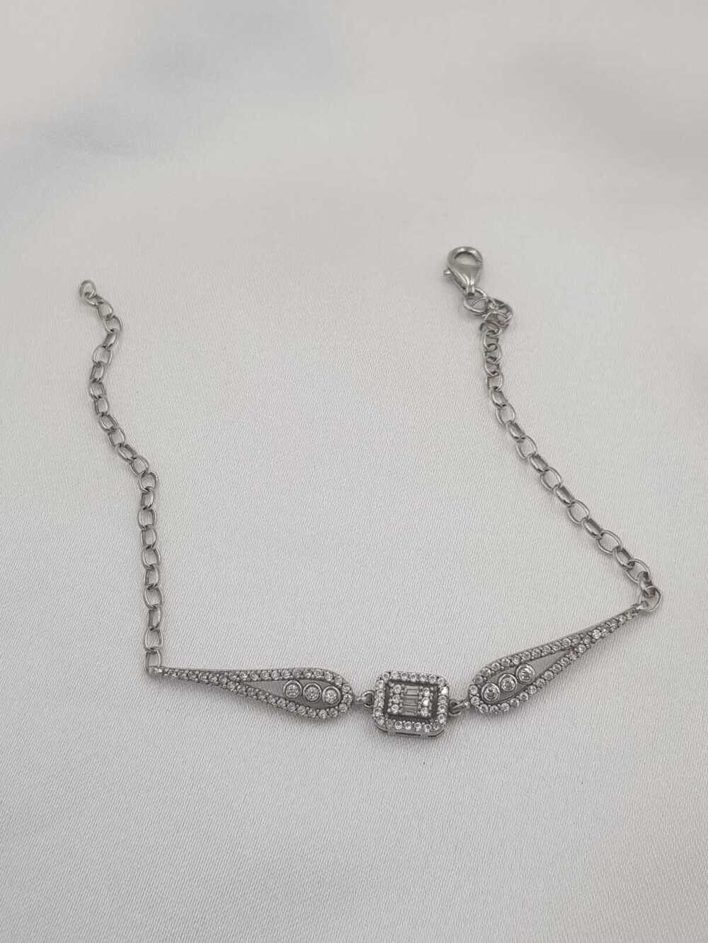 Vog Pırlanta Montür Effective Diamond Baget Model Gümüş Sevgiliye,Anneye,Arkadaşa Bileklik