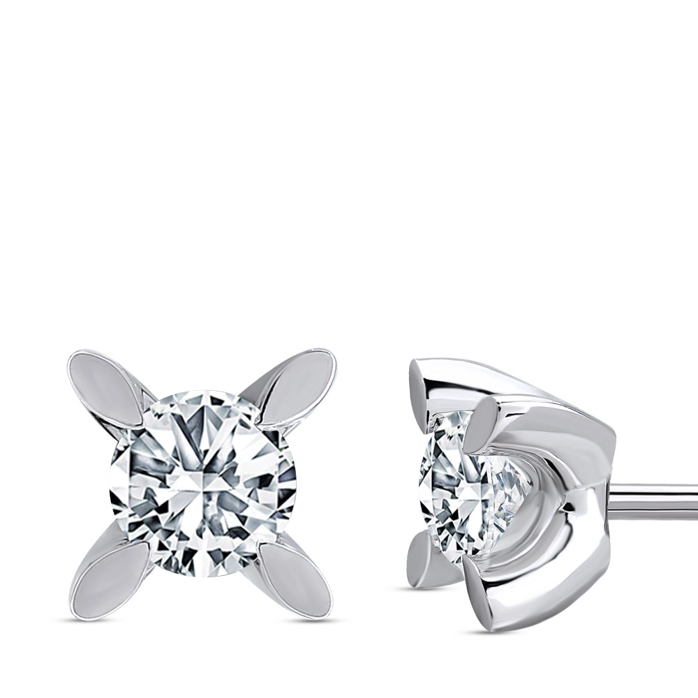  Vog 1.50 Ct Badem Tırnak Mia Zirconia Markiz Esinti Tektaş 925 Ayar Gümüş Küpe