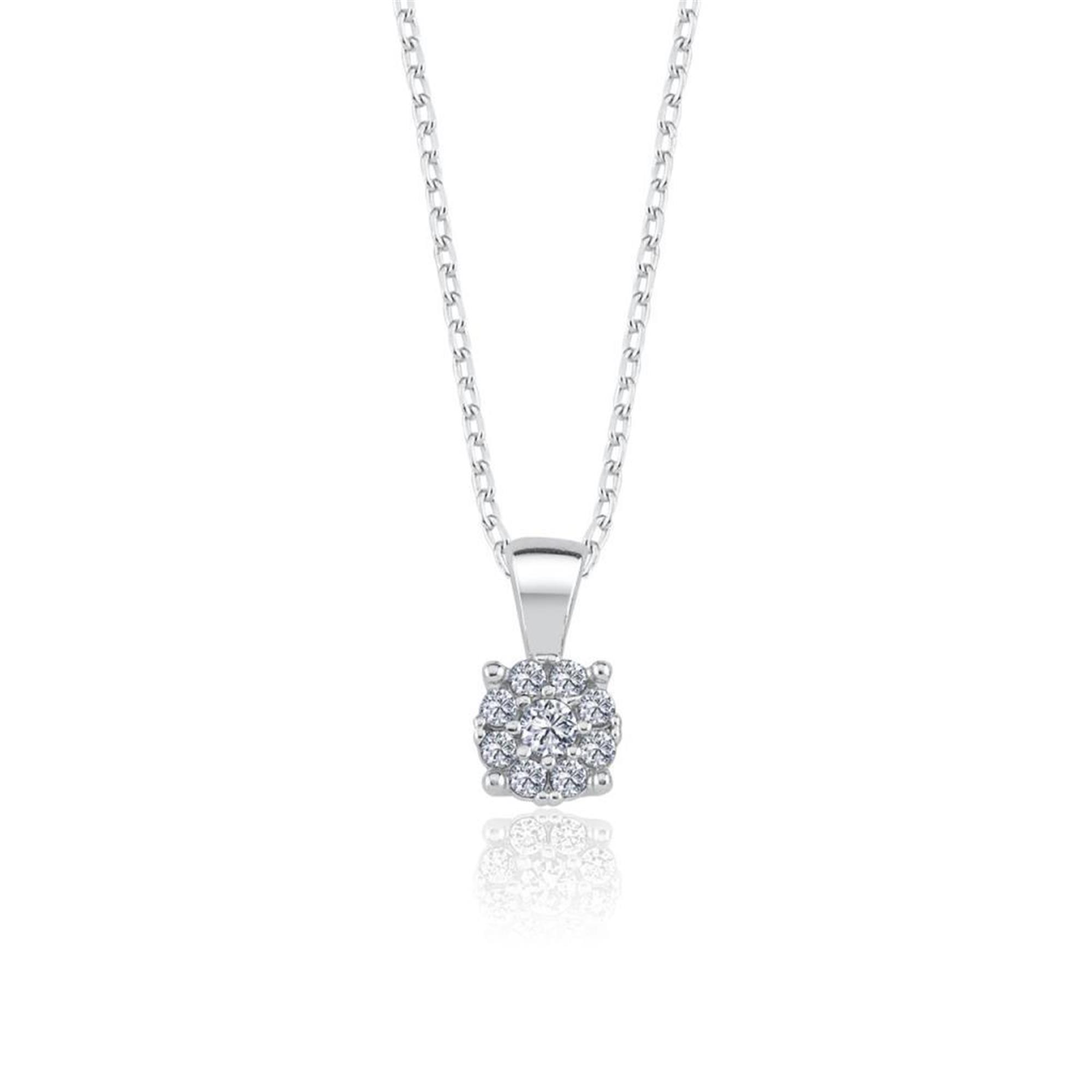 Vog 0.75 Karat Effective Diamond Koronet 925 Ayar Gümüş Kolye