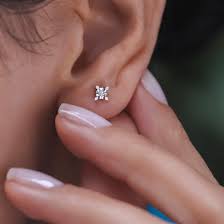 Vog 0.50 Karat Zirconia Markiz Esinti Tektaş 925 Ayar Gümüş Küpe