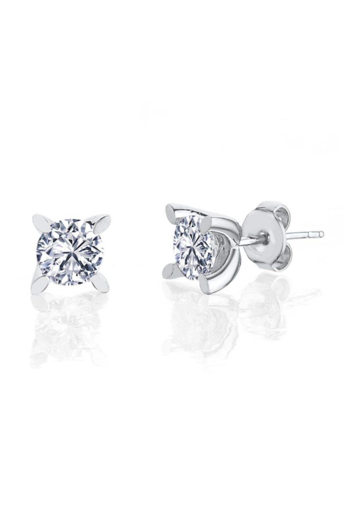 Vog 1.50 Ct Badem Tırnak Mia Zirconia Markiz Esinti Tektaş 925 Ayar Gümüş Küpe