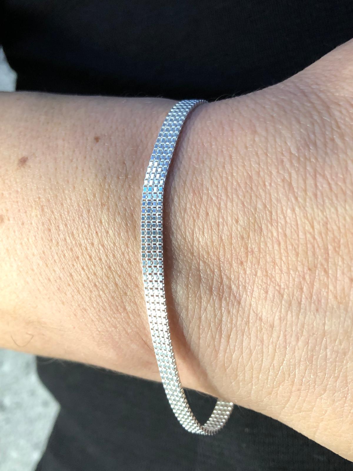 Erkek Gümüş Bileklik - 4mm Old Money Hasır Erkek Bileklik Made in İtaly Luxury Silver• Işıklı Kutuda