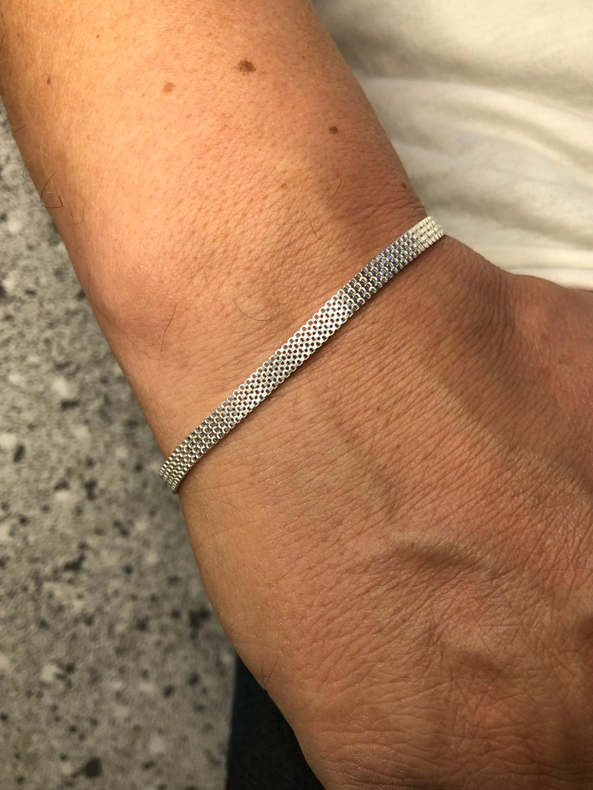 Erkek Gümüş Bileklik - 4mm Old Money Hasır Erkek Bileklik Made in İtaly Luxury Silver• Işıklı Kutuda