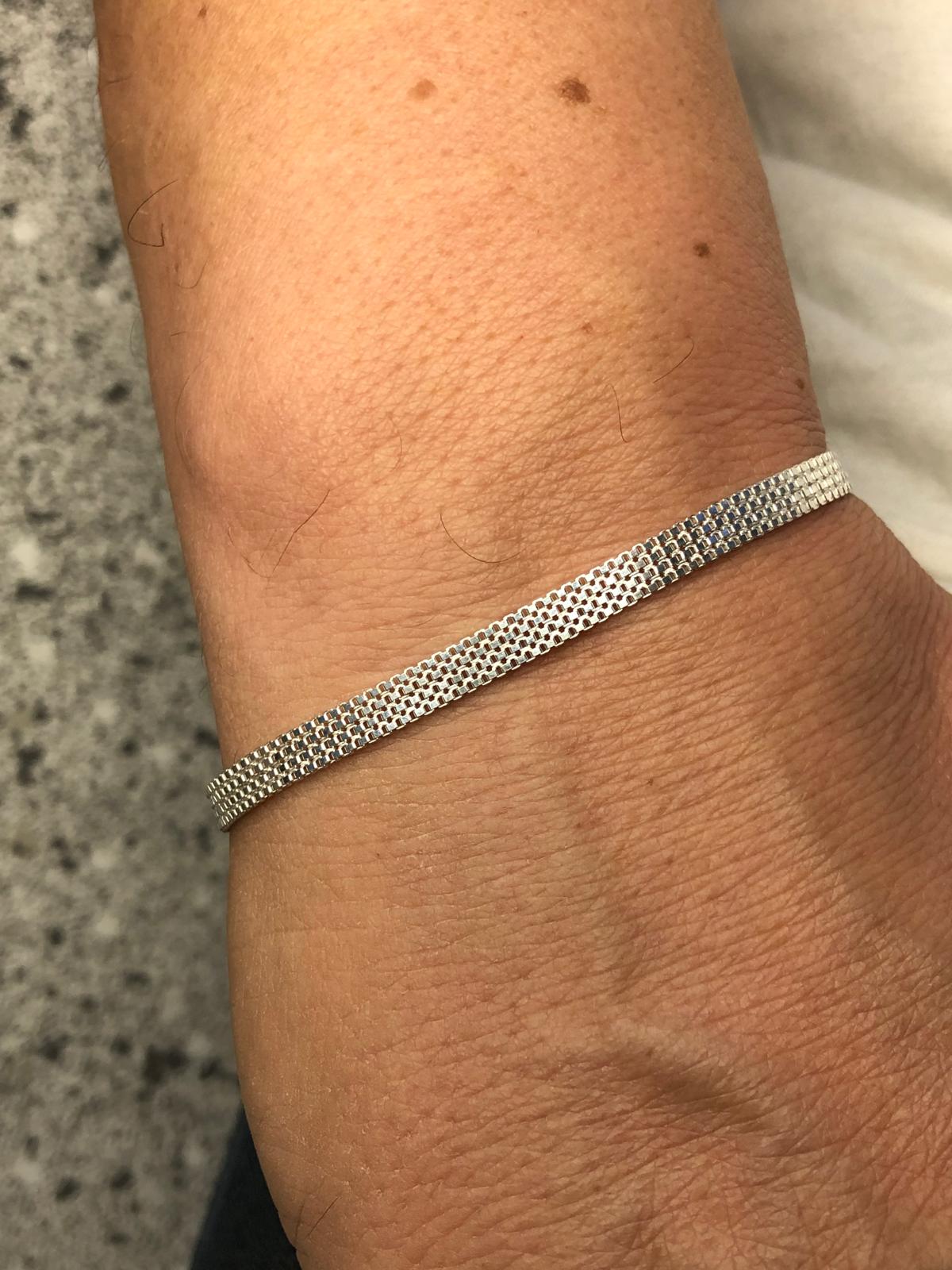 Erkek Gümüş Bileklik - 4mm Old Money Hasır Erkek Bileklik Made in İtaly Luxury Silver• Işıklı Kutuda