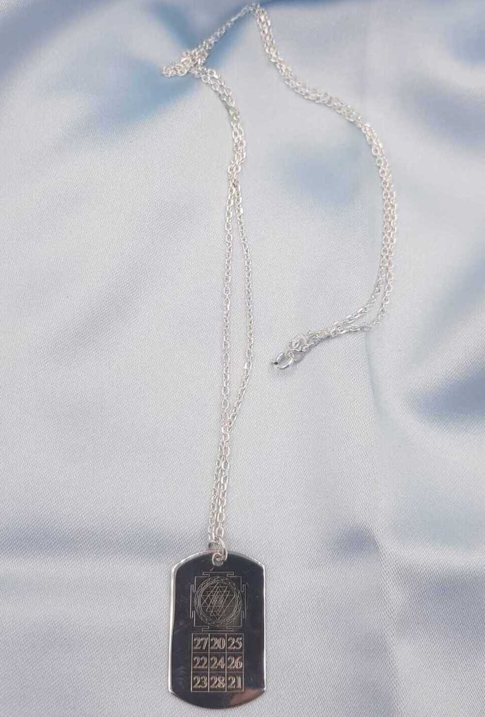 Vog Kubera Yantra V Sri Yantra Koruyucu Güçleri Birleştiren Sayılar 925 Ayar Gümüş Kolye