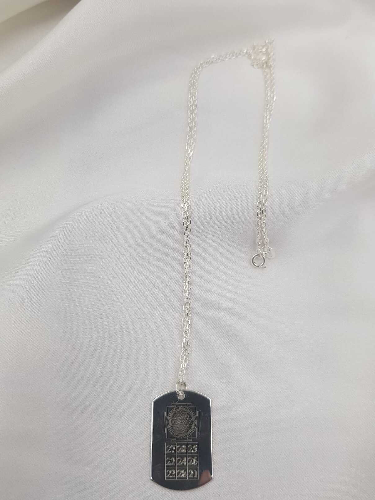 Vog Kubera Yantra V Sri Yantra Koruyucu Güçleri Birleştiren Sayılar 925 Ayar Gümüş Kolye