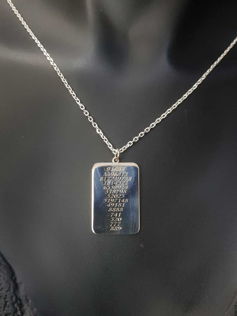 Hz.Süleymanın Mührü,Yaşam Çiçeği V Sri Yantra 925 Ayar Gümüş Mucize Sayılar Kolyesi