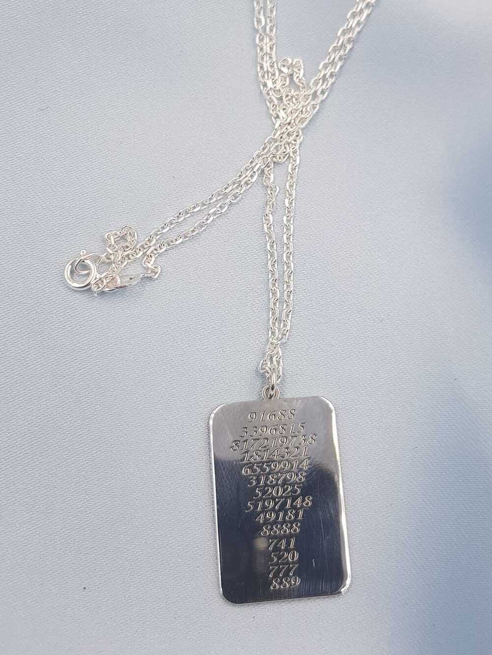Hz.Süleymanın Mührü,Yaşam Çiçeği V Sri Yantra 925 Ayar Gümüş Mucize Sayılar Kolyesi