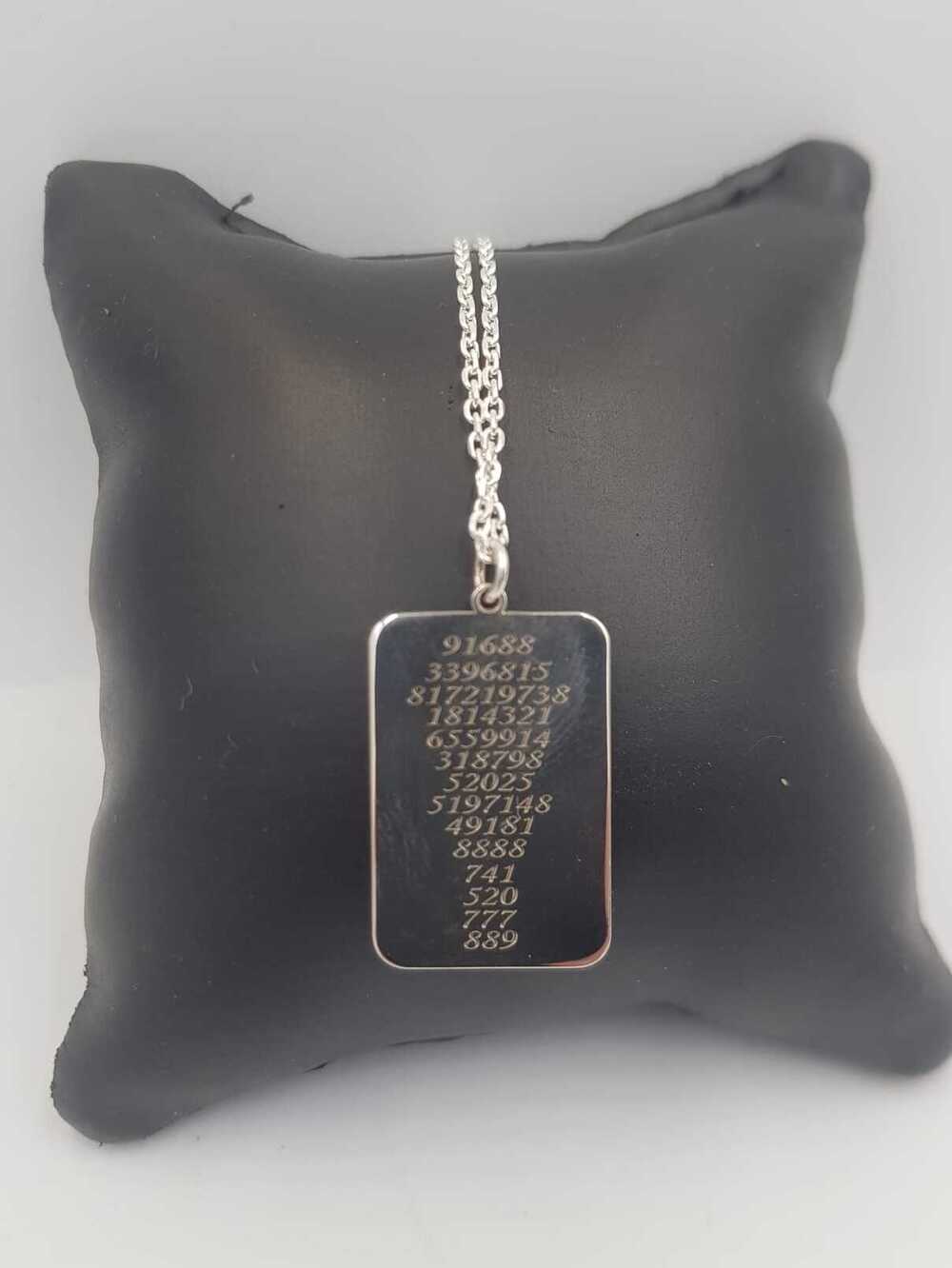 Hz.Süleymanın Mührü,Yaşam Çiçeği V Sri Yantra 925 Ayar Gümüş Mucize Sayılar Kolyesi