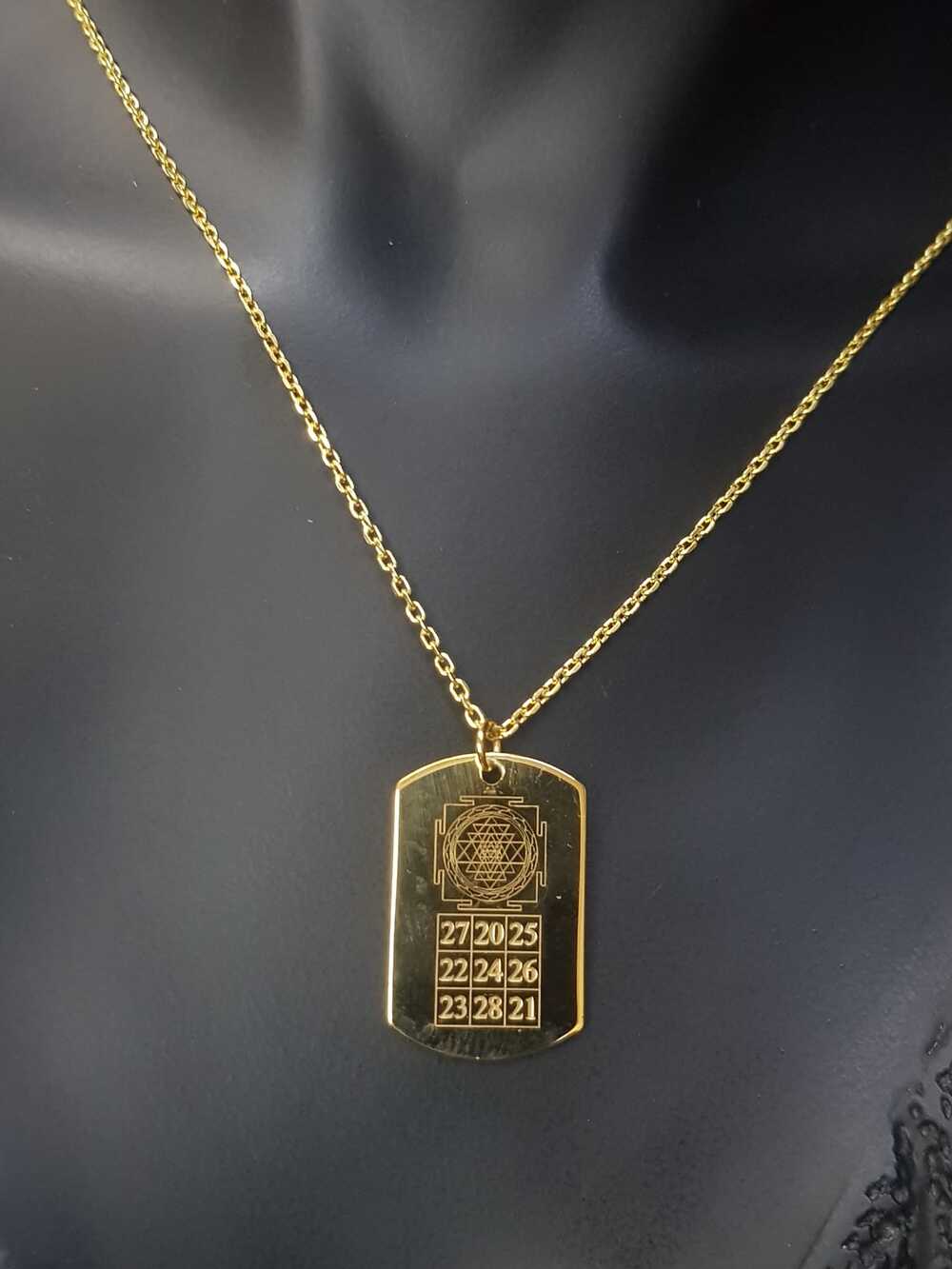 Kadın Erkek Gümüş Kolye - Kubera Yantra V Sri Yantra Koruyucu Güçleri Birleştiren Sayılar