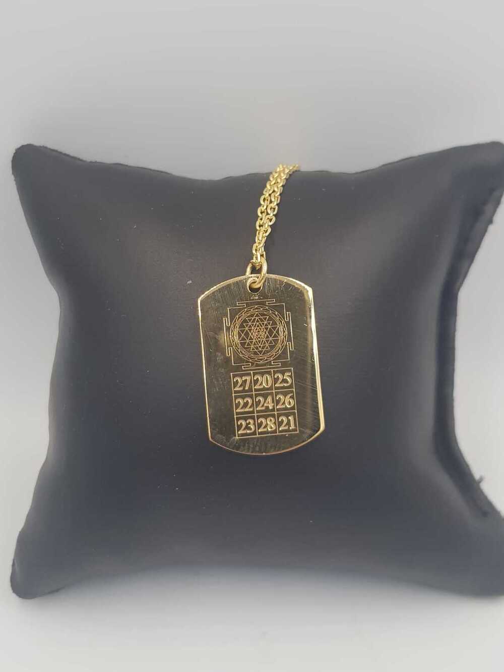 Kadın Erkek Gümüş Kolye - Kubera Yantra V Sri Yantra Koruyucu Güçleri Birleştiren Sayılar