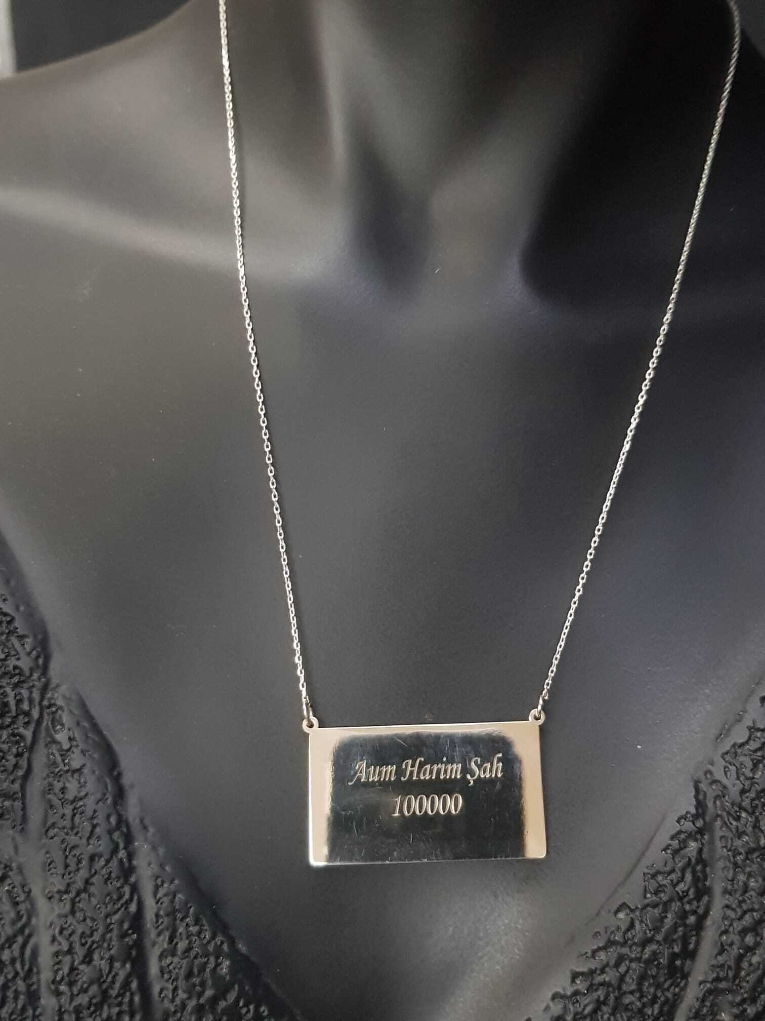 Vog Unisex Çift Yönlü Vashikaran&Kuber Yantra Aşk,Para,Sağlık.Başarı,Şans Mıknatısı Gümüş Kolye
