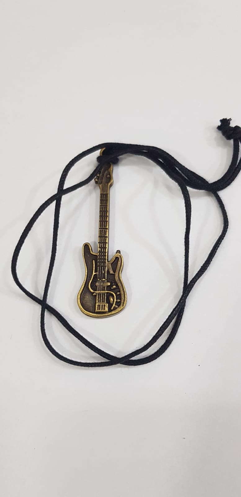 Vog Prinç Meteryalli Gitar Deri İp Görünüm Sevgiliye,Arkadaşa,Babaya Hediye Kolye