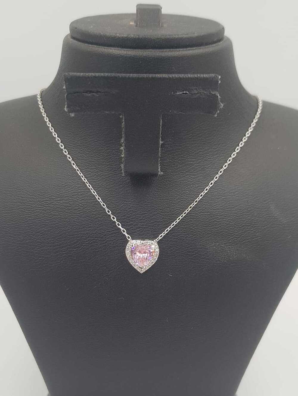 Swarovski Pembe Kalp Taşlı Pandora’s Model Gümüş • Sevgiliye • Eşe • Anneye Hediye Kolye