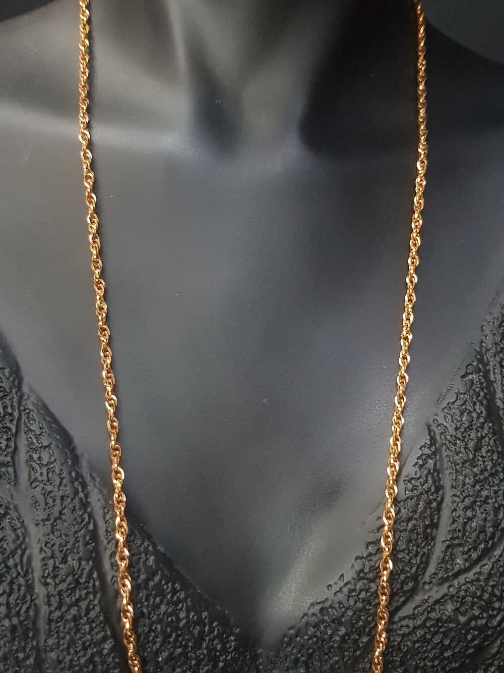 Vog Bükme Model Rose Renk Çelik Bayan 80 cm Uzunluk Kolye Zincir