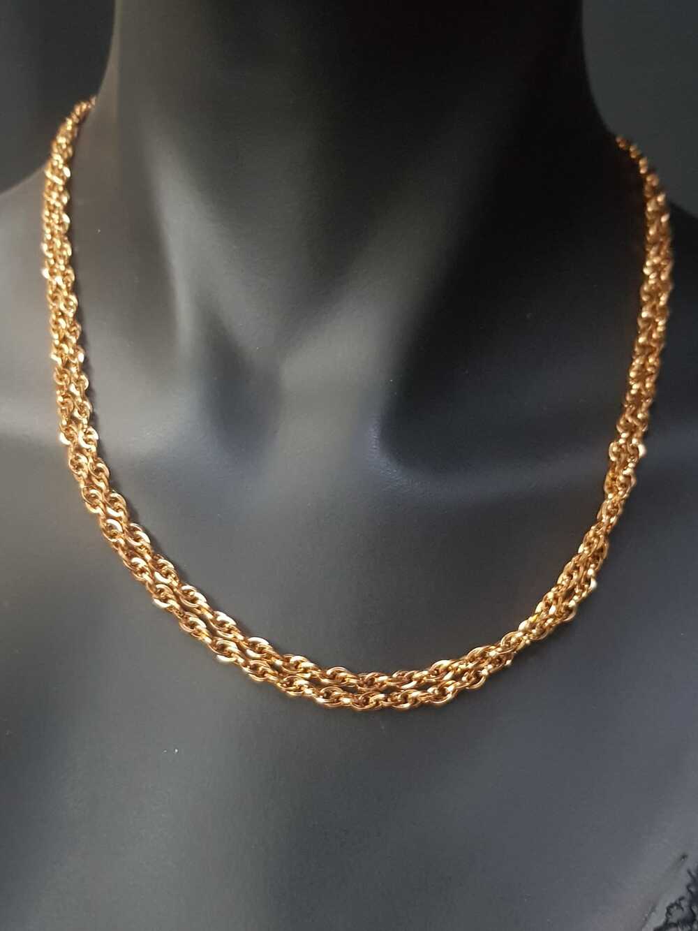 Vog Bükme Model Rose Renk Çelik Bayan 80 cm Uzunluk Kolye Zincir
