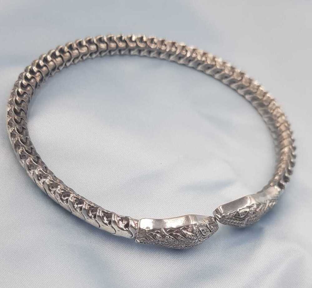 Vog İtalyan Cartier Tasarım Taşlı Yılan (Snake)925 Gümüş Sevgiliye,Anneye,Eşe Choker,Gerdanlık