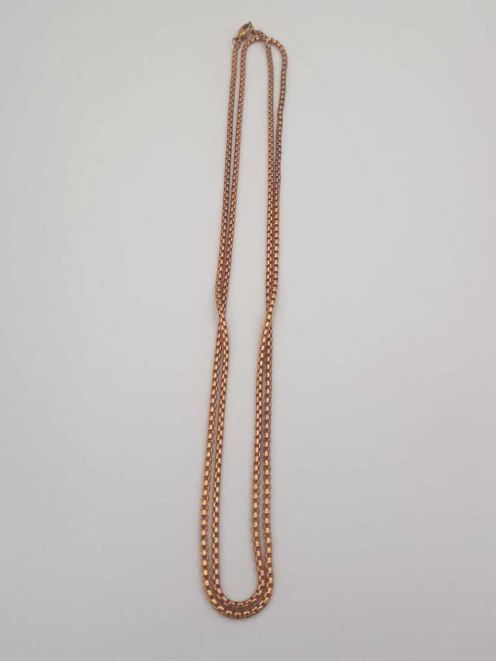 Vog Yuvarlak Model Rose Renk Çelik Unisex  80 cm Uzunluk Kolye Zincir
