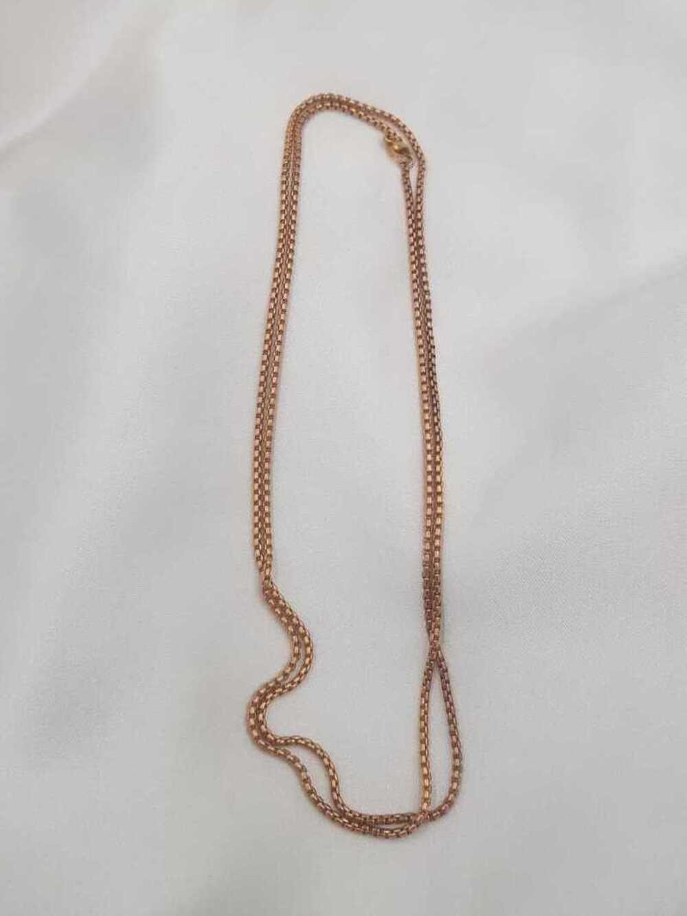 Vog Yuvarlak Model Rose Renk Çelik Unisex  80 cm Uzunluk Kolye Zincir